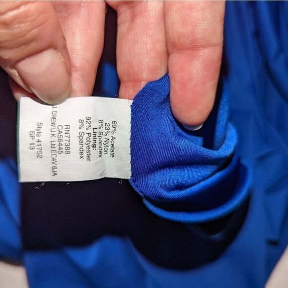 J. CREW Cobalt Blue Flowy Dress Plus Size 16 - Picture 8 of 12